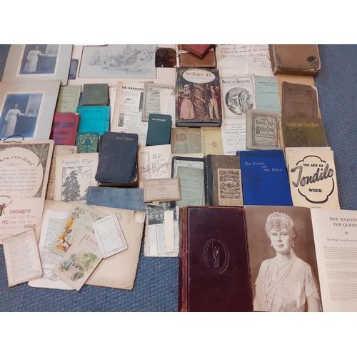 67 - A quantity of Victorian and later religious reference pamphlets and books, photographs, postcards an... 