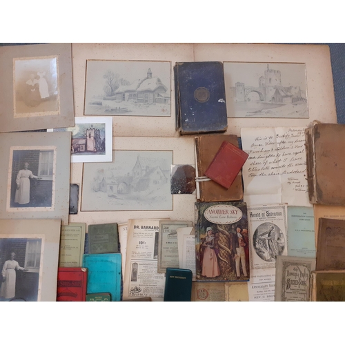 67 - A quantity of Victorian and later religious reference pamphlets and books, photographs, postcards an... 