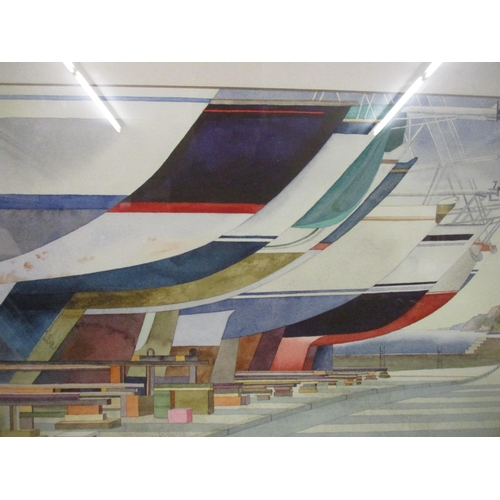 161 - J A Flintham - Boatyard in Winter III, watercolour dated 1995, signed lower right, 25.5 x 35.5cm and... 