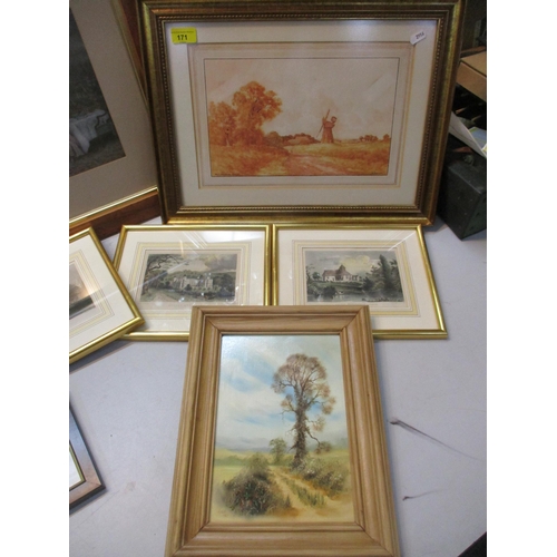 171 - A group of framed and glazed watercolours, prints, and an oil painting by Adam Gorski GRA - Essex El... 