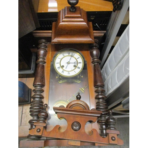 50 - A mixed lot of late 19th/early 20th century clock cases and movements, for spares and repairs to inc... 