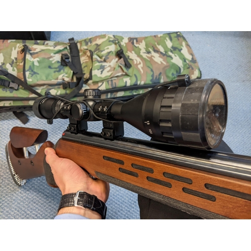 12 - A Weihrauch 97634 Mellrichstadt PE 20 0.177 cal target air rifle and a Nikko Stirling 4-12x50 AO IR ... 