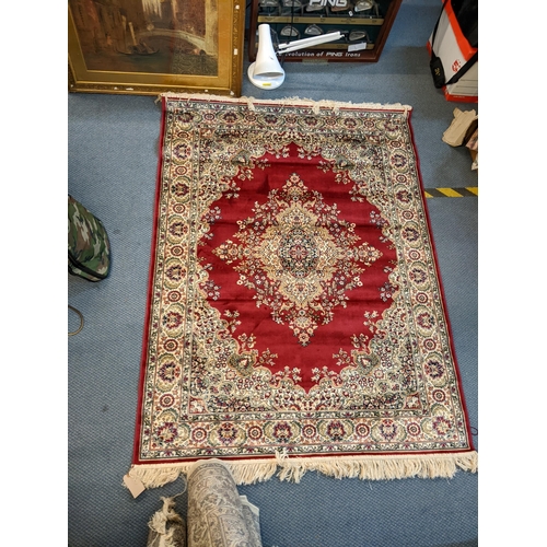 15 - Five machine made Persian design Catton rugs, various sizes
Location: FSR