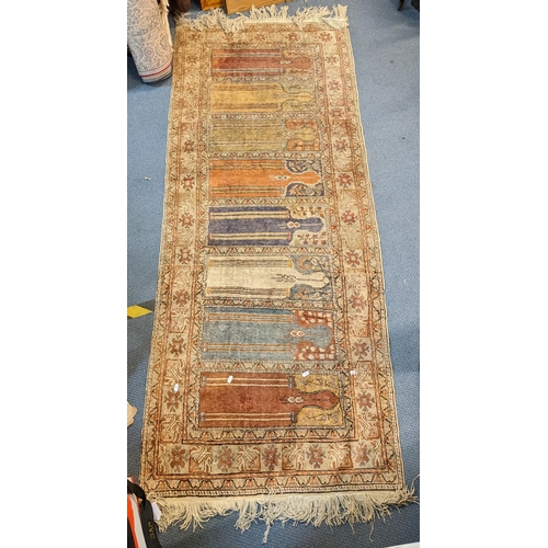 17 - A hand woven Turkish Kayseri runner, 219cm x 89cm
Location: FSR