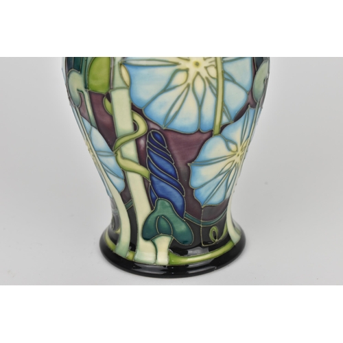 17 - A Moorcroft pottery 'entwined' vase designed by Emma Bossons, 2007, of baluster form with tubelined ... 