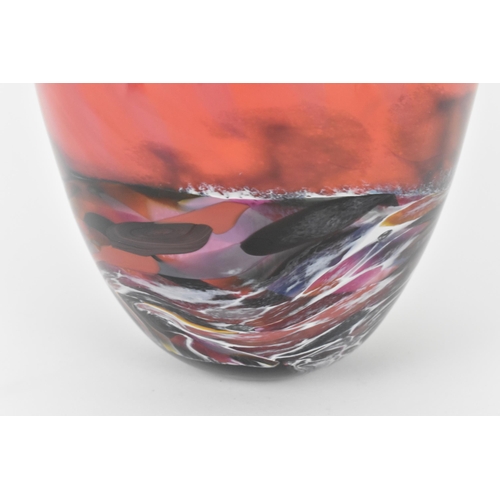 37 - Anthony Stern (1944-2022) British, a large glass vase with abstract swirl pattern, possibly depictin... 