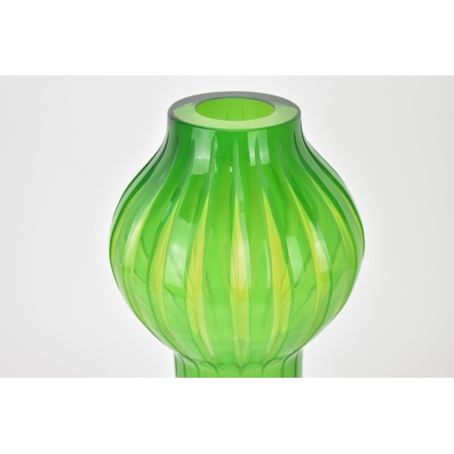 101 - A Portuguese handblown glass vase made by Mglass (Marinha Grande of Portugal), this model by the Jas... 