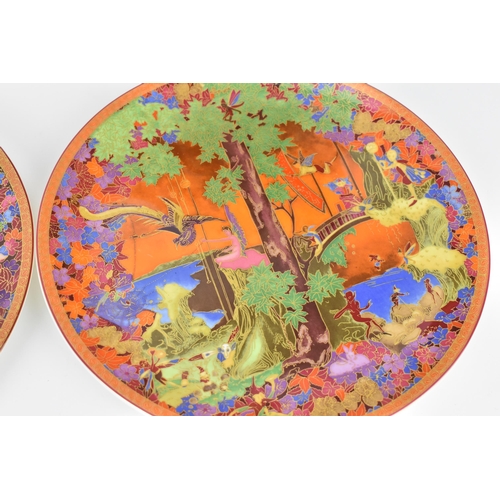 79 - A Wedgwood Fairyland Lustre dish, design by Daisy Makeig Jones, depicting leap-frogging elves and pi... 