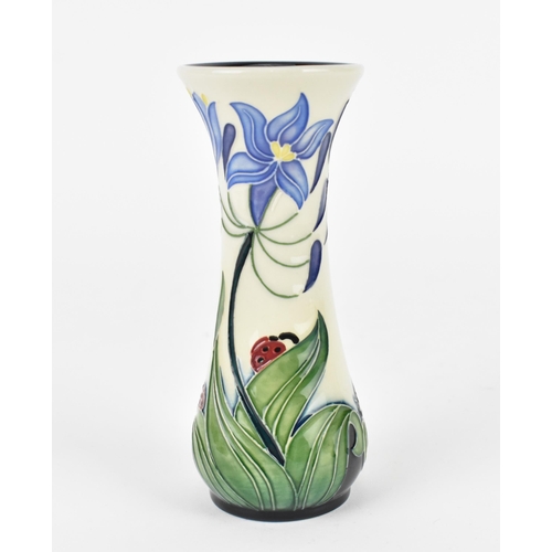 125 - A small Moorcroft pottery vase, in the 'Fly away home' pattern designed by Rachel Bishop, pattern no... 