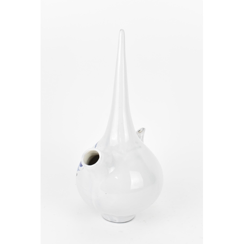 127 - Roger Capron (1922-2006), a 1950's Vallauris porcelain flagon vase, with painted figural subject of ... 