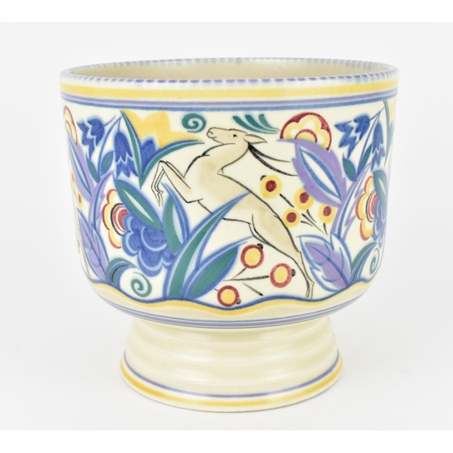 128 - An Art Deco Poole Pottery vase in the 'Leaping gazelle' pattern, designed by Truda Carter, circa 193... 