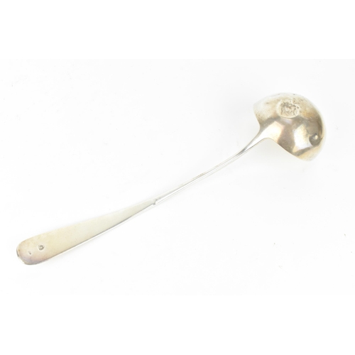 198 - A 19th century Austrian loth silver ladle, of plain form, hallmarked to the end of the handle, 1852,... 