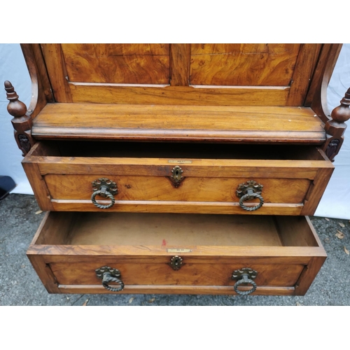 50 - A 19th century Victorian gothic revival style walnut desk, in the manner of A.W.N Pugin (1812-1852),... 