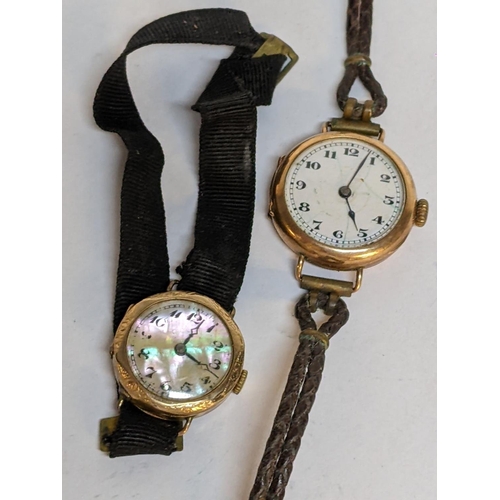 118 - Two early 20th century 9ct gold ladies manual wind wristwatches
Location: CAB5