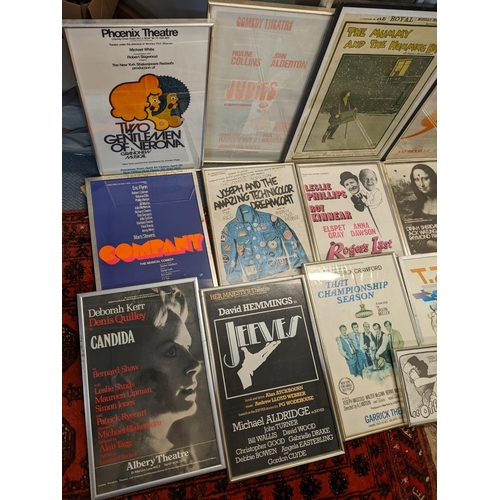 12 - A collection of eighteen framed and glazed theatre programs to include T.Zee, Joseph and the Amazing... 