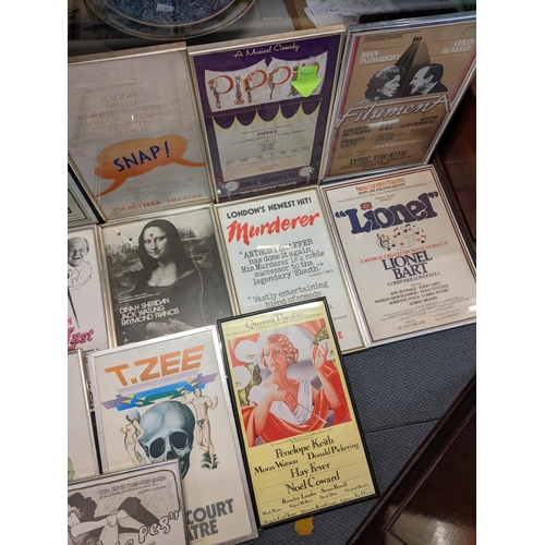 12 - A collection of eighteen framed and glazed theatre programs to include T.Zee, Joseph and the Amazing... 