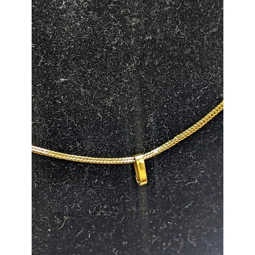 141 - An 18ct gold box link necklace, stamped 750, weight 7g
Location: CAB5