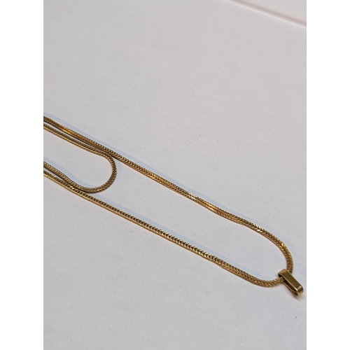 141 - An 18ct gold box link necklace, stamped 750, weight 7g
Location: CAB5