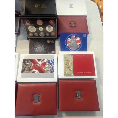 192 - A group of six UK proof coins sets 2004-2008, Location: A1M