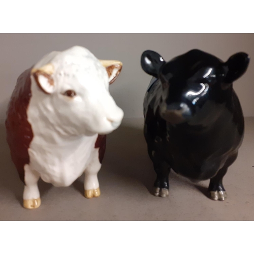 203 - Two Beswick models of bulls and other animal models Location: R2:3