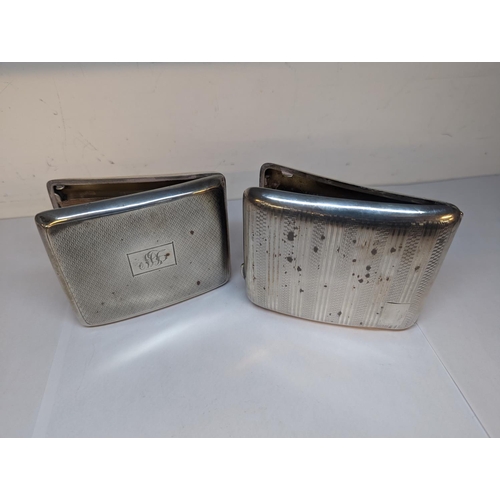 85 - Two silver cigarette cases with engine turned decoration, 249g
Location: CAB2