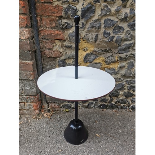 159 - An Italian Zanotta model 36 occasional table inscribed A.Castiglioni to the base, 85cm h x 48.5 cm w