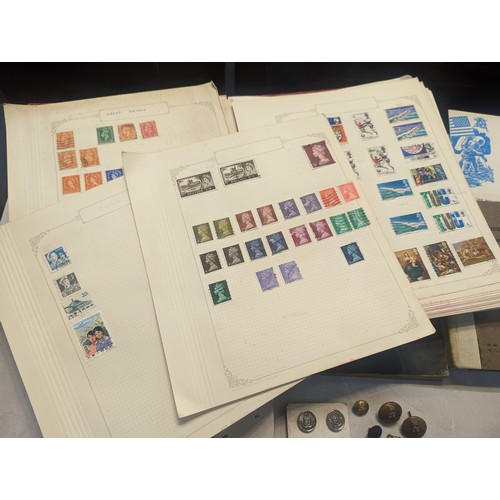 58 - A mixed lot to include 20th century British stamps, Chinese and others, first day covers, books, vie... 