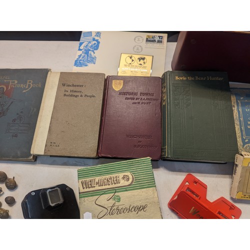 58 - A mixed lot to include 20th century British stamps, Chinese and others, first day covers, books, vie... 