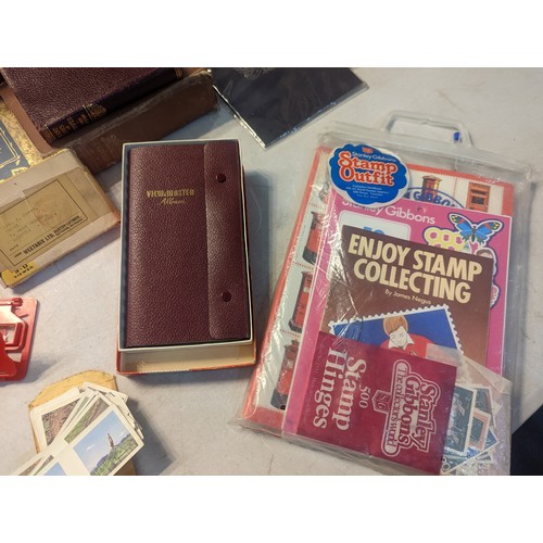 58 - A mixed lot to include 20th century British stamps, Chinese and others, first day covers, books, vie... 