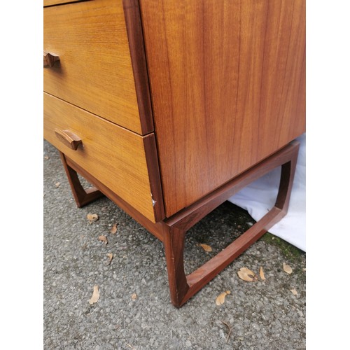 54A - A G-Plan E-Gomme teak chest of drawers, with graduated set of six drawers, on shaped legs, 105.5cm H... 