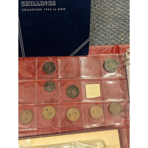 111 - A mixed lot of British and other coinage, to include 1902 and later coins folders, albums containing... 