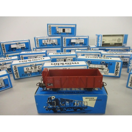 295 - A selection of Marklin German model railway rolling stock HO scale, to include a Round table car and... 