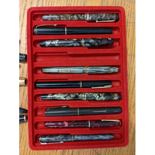 416 - Seventeen vintage pens to include Parker, Conway, Burnham, Waterman and others
Location: RAF