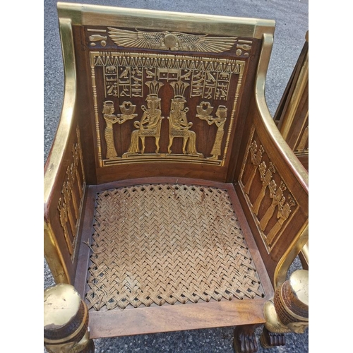 298 - An Egyptian Revival reproduction Throne of Princess Sitamun, daughter of Pharaoh Amenhotep III (1391... 