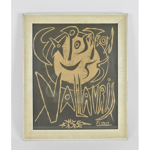 136a - A Pablo Picasso (1881-1973) exhibition poster for his Exposition 55 Vallauris, in 1955, within a gla... 