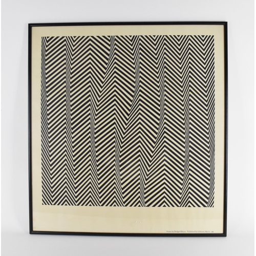 137 - Bridget Riley CH, CBE (b.1931), poster Poem:Descending, reproduction print, 1968, from the unlimited... 