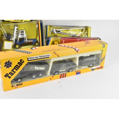 253 - A group of 1980's boxed Corgi toys to include Hyster Challenger 800, Mack container truck (yellow), ... 