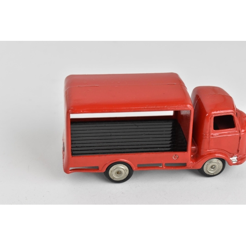 257 - A rare Mettoy, 1:43 scale Commer Milk deliver van, red in rare 'CWS Soft Drinks Thirst Come, Thirst ... 