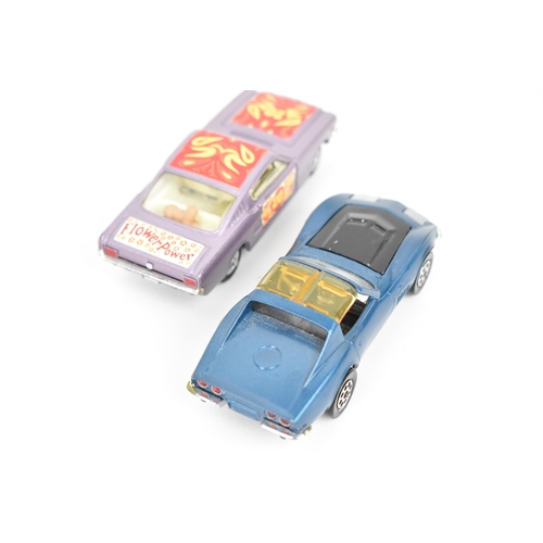 261 - Corgi Toys - a pre-production Whizzwheels Chevrolet Corvette Sting Ray coupe in blue, together with ... 