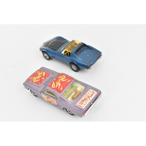 261 - Corgi Toys - a pre-production Whizzwheels Chevrolet Corvette Sting Ray coupe in blue, together with ... 