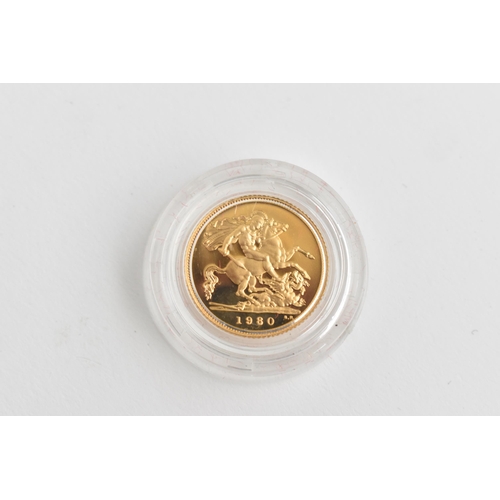 266 - Elizabeth II (1952-2022) - a Proof half sovereign dated 1980, in red case