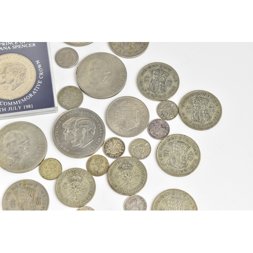 271 - Mixed British coinage George III and later to include Victorian half crowns, shillings, sixpences, t... 