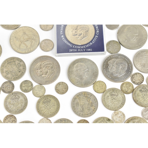 271 - Mixed British coinage George III and later to include Victorian half crowns, shillings, sixpences, t... 