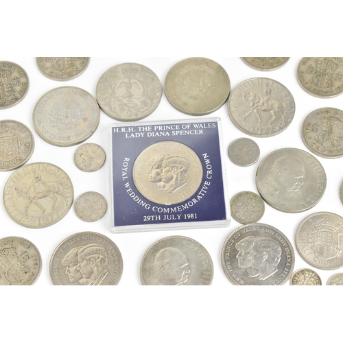 271 - Mixed British coinage George III and later to include Victorian half crowns, shillings, sixpences, t... 