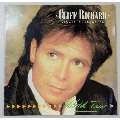 480 - A signed Cliff Richard 'Always Guaranteed' World Tour programme Location: A2B