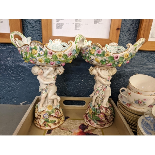 501 - A mixed lot to include two 19th century German porcelain fruit bowls and other items Location: BWL