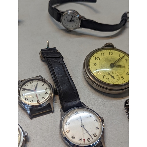 504 - Mixed watches to include Favre-Leuba, Sewills Moon Phase quartz, and other wristwatches, together wi... 