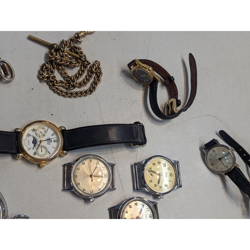 504 - Mixed watches to include Favre-Leuba, Sewills Moon Phase quartz, and other wristwatches, together wi... 