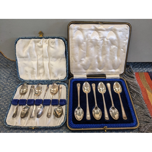 531 - Two cased sets of silver teaspoons
Location: LWF