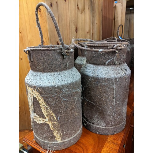 524 - Eight metal milk churns, 42cm h A/F
Location: G